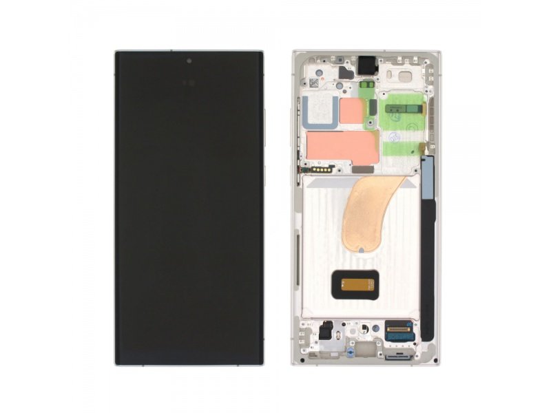 LCD displej + rámeček pro Samsung Galaxy S23 Ultra 5G S918 Cream / Beige (Service Pack) (GH82-30465B) - obrázek produktu