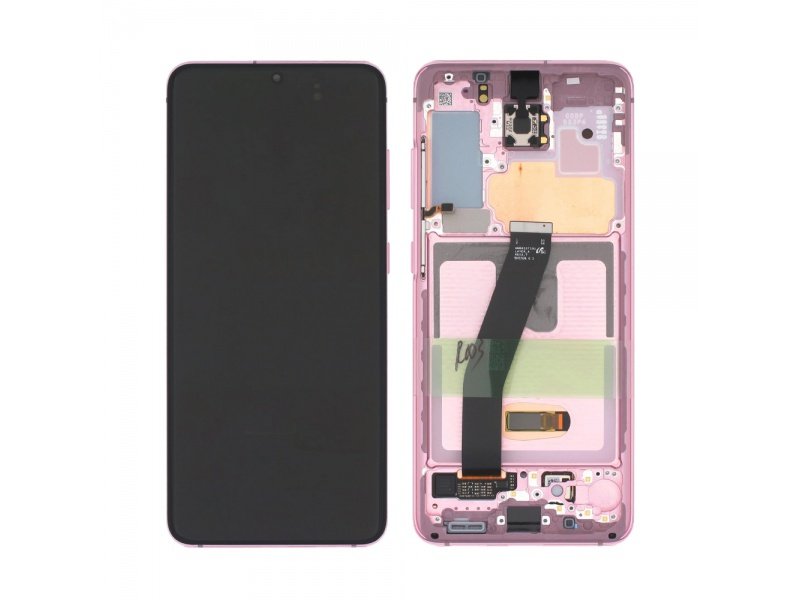 LCD displej + rámeček pro Samsung Galaxy S20 4G/5G G980/G981 bez kamery růžová (SP) (GH82-31432C) - obrázek produktu