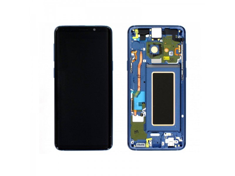 LCD displej + rámeček pro Samsung Galaxy S9 G960 Coral modrá (Service Pack) (GH97-21696D) - obrázek produktu