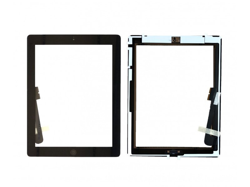 Dotykové sklo s home buttonem a originálním lepením pro Apple iPad 3 bílá - obrázek produktu