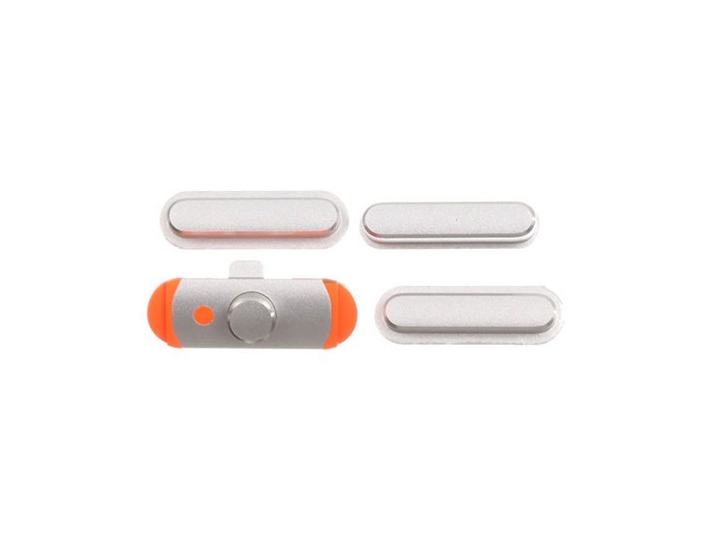 3 ks tlačítek v sadě (hlasitost / ztišení / zapínání) stříbrná pro Apple iPad Mini 1 - obrázek produktu