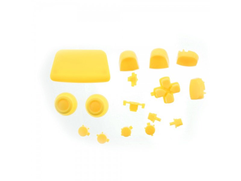 PS5 náhradní plastová tlačítka 16ks žlutá - obrázek produktu