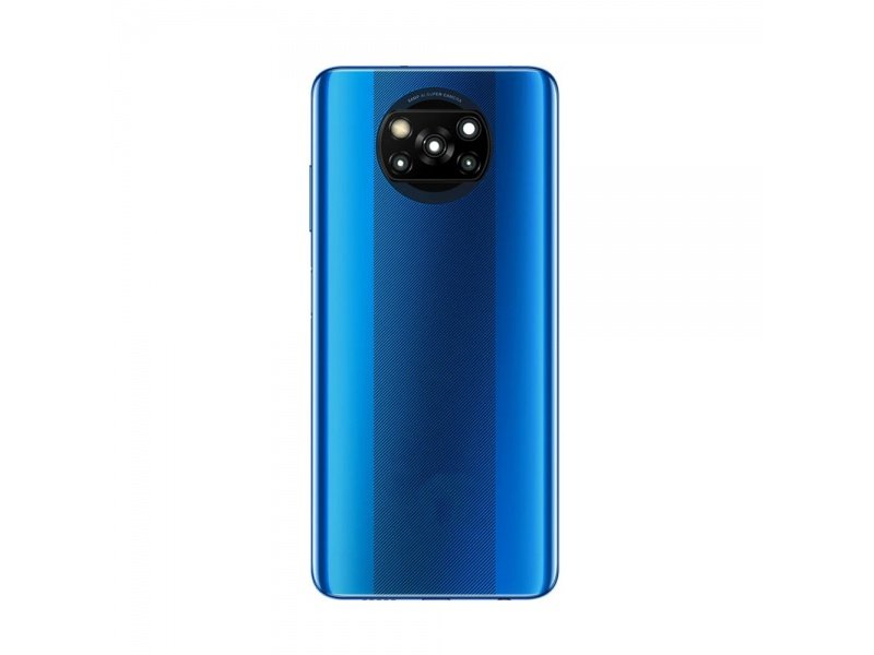 Zadní kryt + čočky + rámeček pro Xiaomi Poco X3 modrá (OEM) - obrázek produktu