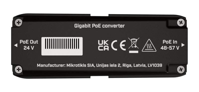 MikroTik GPOE-CON-mini, 48 to 24V 10 / 100 / 1000Mbps PoE converter 802.3af a 802.3at PoE, outdoor - obrázek č. 2