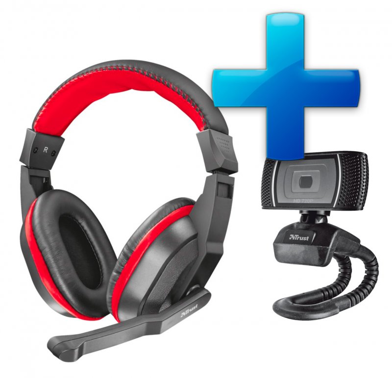 bundle Trust Trino webcam + Ziva gaming headset - obrázek produktu