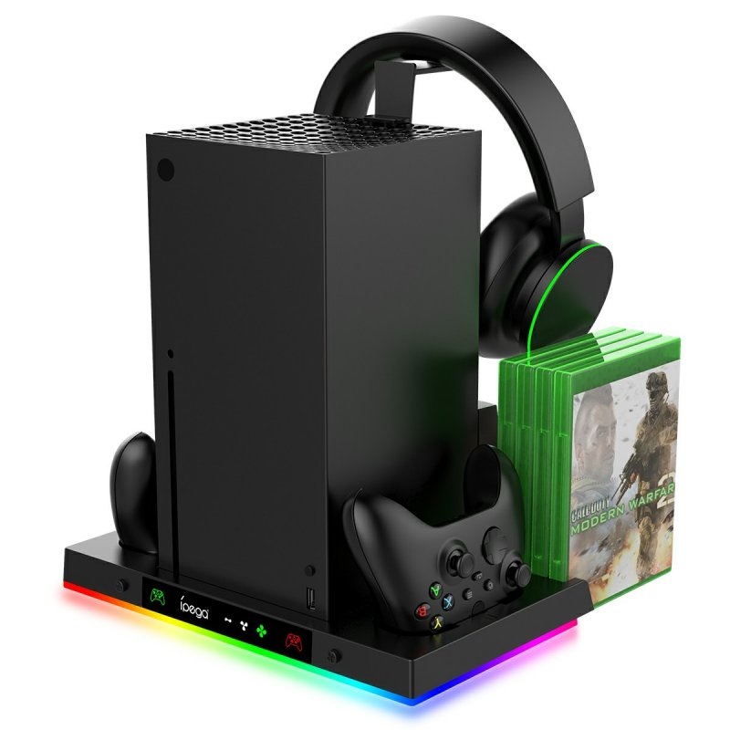 iPega XBX023S Multifunkční Nabíjecí RGB Stojan s Chlazením pro Xbox Series X - obrázek č. 4