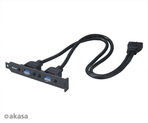 AKASA - 2 x USB 3.0 PCI záslepka - obrázek produktu