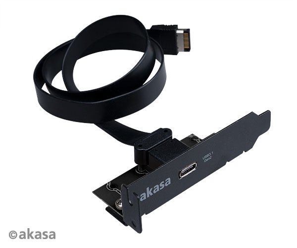 AKASA - USB 3.1 gen 2 Typ C PCI záslepka low profile - obrázek č. 1