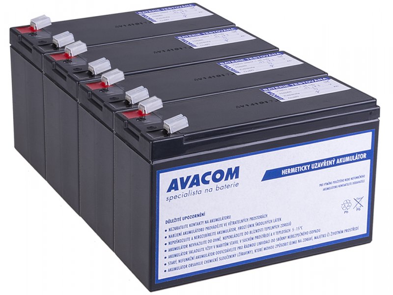 Bateriový kit AVACOM AVA-RBC116-KIT náhrada pro renovaci RBC116 - baterie pro UPS (4ks baterií) - obrázek produktu