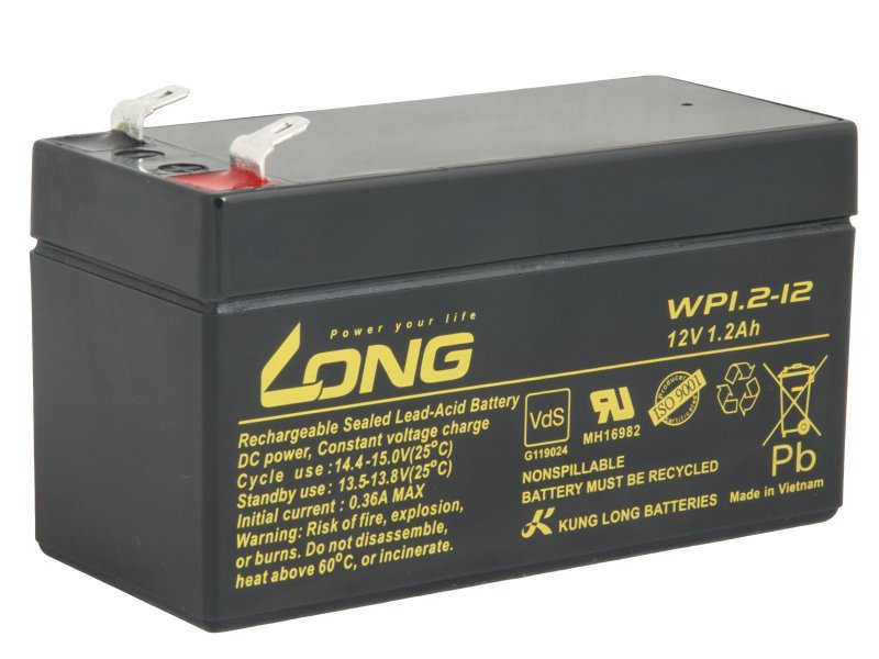 LONG baterie 12V 1,2Ah F1 (WP1.2-12) - obrázek produktu