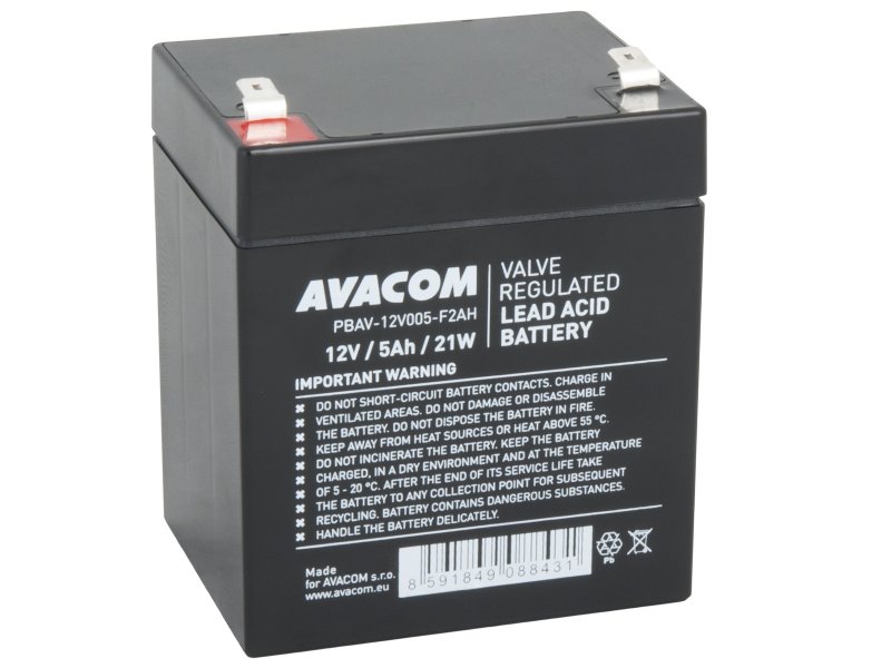 AVACOM baterie 12V 5Ah F2 HighRate (PBAV-12V005-F2AH) - obrázek produktu