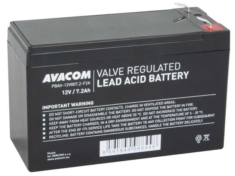 AVACOM baterie 12V 7,2Ah F2 (PBAV-12V007,2-F2A) - obrázek produktu