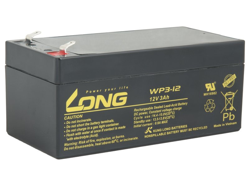 LONG baterie 12V 3Ah F1 (WP3-12) - obrázek produktu