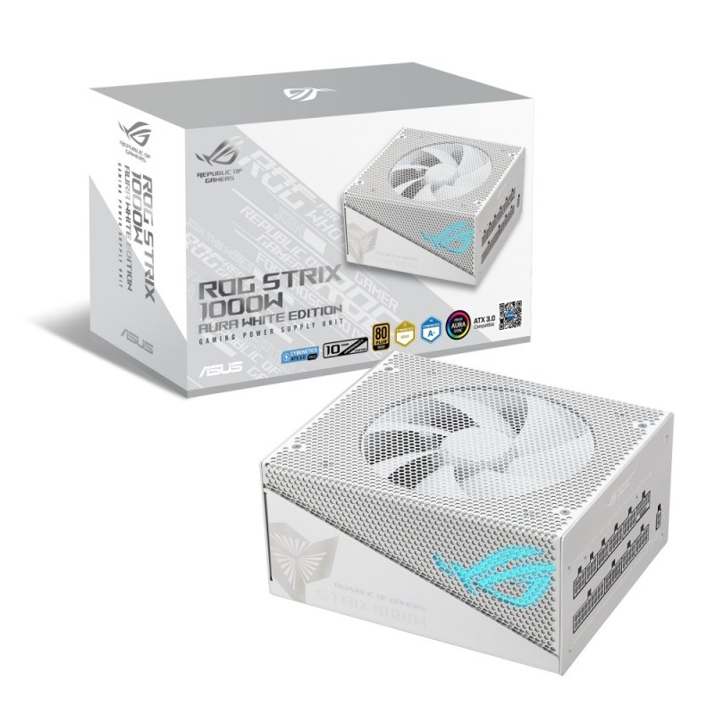 ASUS ROG STRIX Aura White Edition/ 1000W/ ATX 3.0/ 80PLUS Gold/ Modular/ Retail - obrázek č. 9