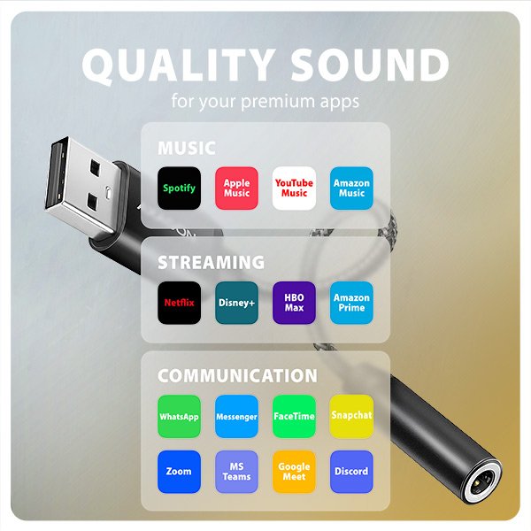 AXAGON ADA-HA, USB-A na 3.5mm jack Hi-Res DAC audio adaptér, 384kHz / 32bit, stereo - obrázek č. 7