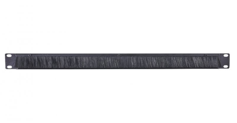 1U Cable Pass-Thru w/  Brush Strip Black - obrázek produktu