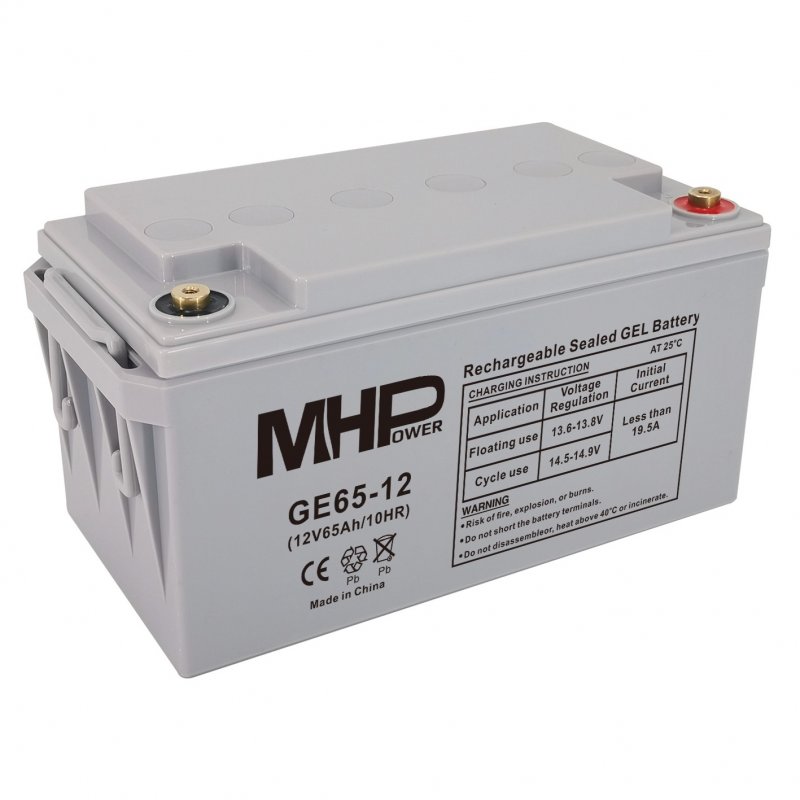 MHPower GE65-12 Gelový akumulátor 12V/ 65Ah - obrázek produktu