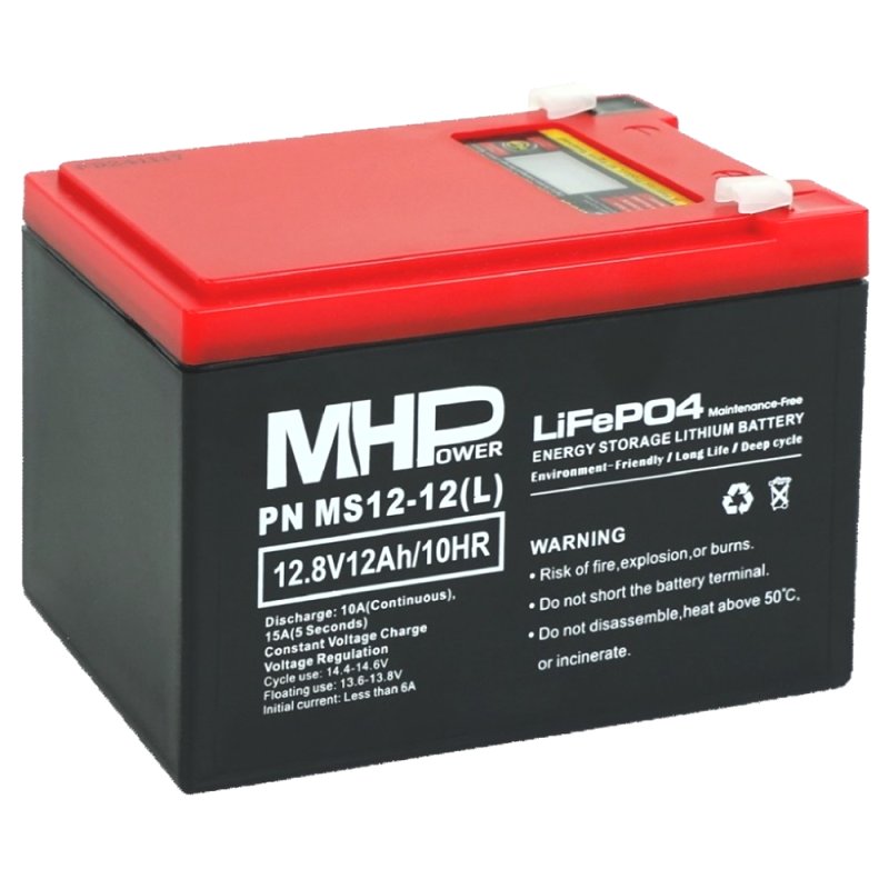 MHPower MS12-12(L) Lithium baterie LiFePO4 12V / 12A - obrázek produktu