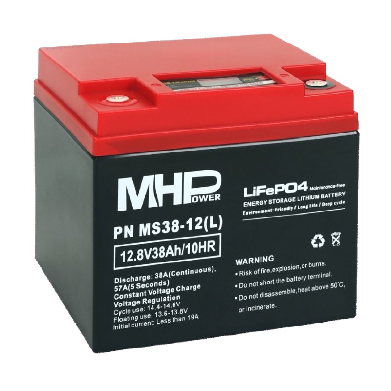 MHPower MS38-12(L) Lithium baterie LiFePO4 12V / 38A - obrázek produktu