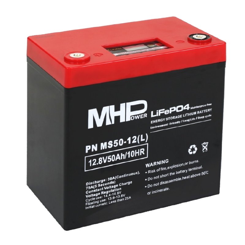 MHPower MS50-12(L) Lithium baterie LiFePO4 12V / 50A - obrázek produktu