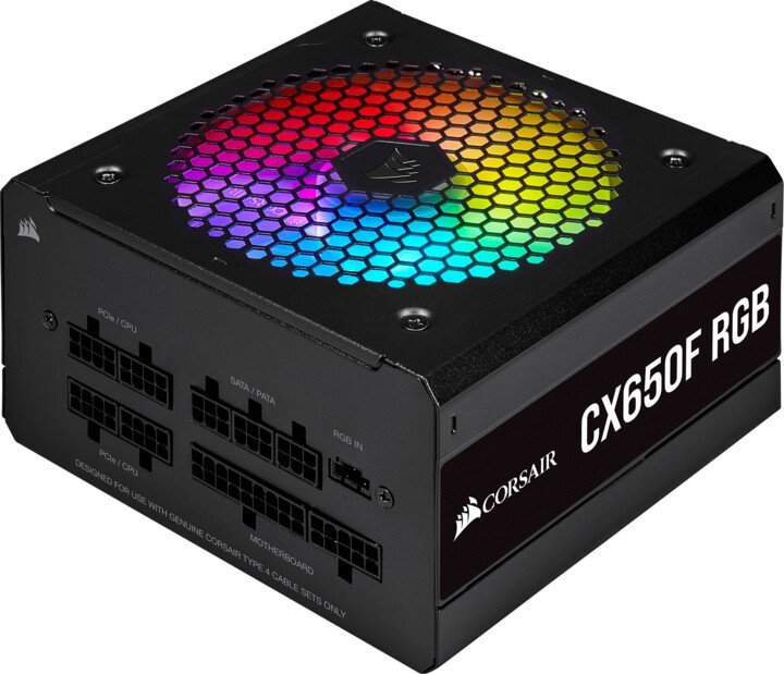 CORSAIR CX650F PSU 650W RGB 80+ Bronze - obrázek produktu