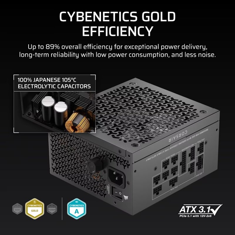 CORSAIR RM1000x SHIFT 80+ GOLD, MODULAR - obrázek č. 5