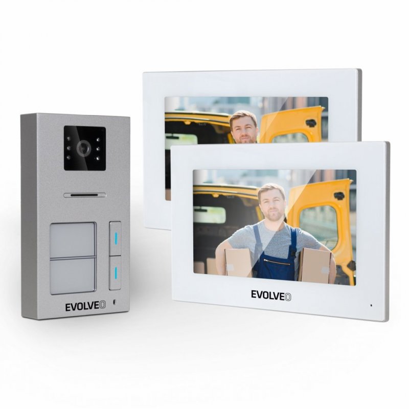 EVOLVEO DoorPhone AP2-2, drátový videotelefon pro dva byty s aplikací - obrázek produktu