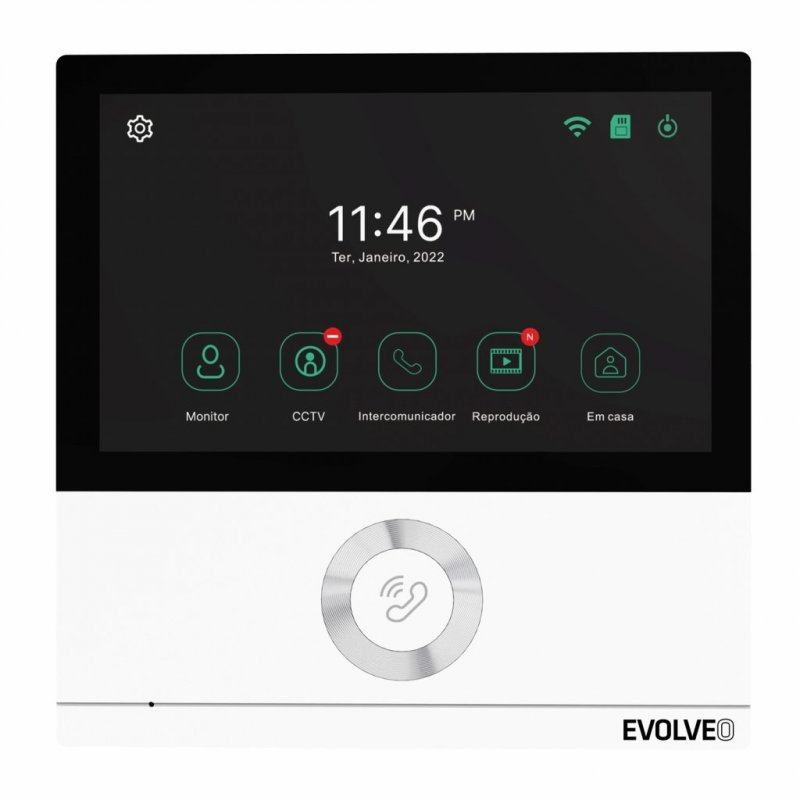 EVOLVEO DoorPhone AHD7, Sada domácího WiFi videotelefonu s ovládáním brány nebo dveří, bílý monitor - obrázek č. 2