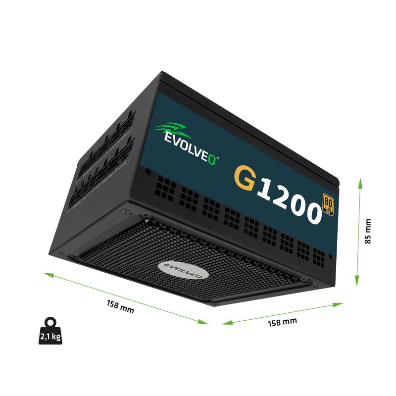 EVOLVEO G1200, 1200W /  ATX 3.1 /  80+ GOLD /  Modular - obrázek č. 2
