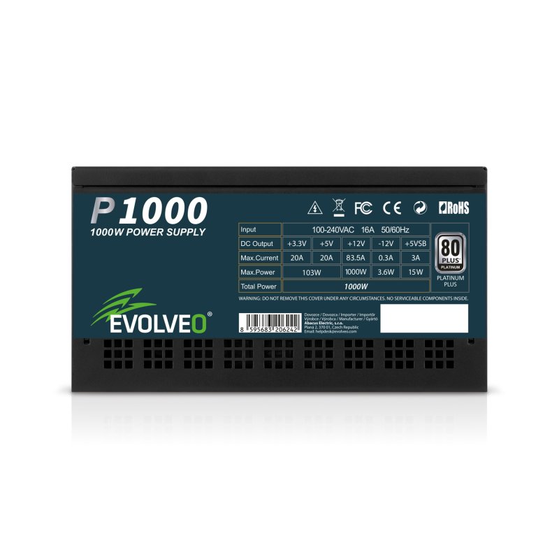 EVOLVEO P1000, 1000W /  ATX 3.1 /  80+ PLATINUM / - obrázek č. 3