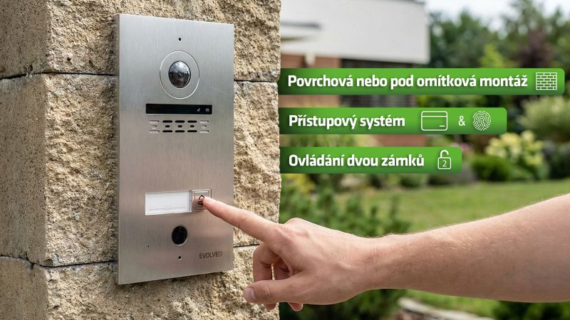 EVOLVEO DoorPhone ID-1, 2drátový videotelefon s RFID, otiskem prstu a podporou ONVIF kamer - obrázek č. 3