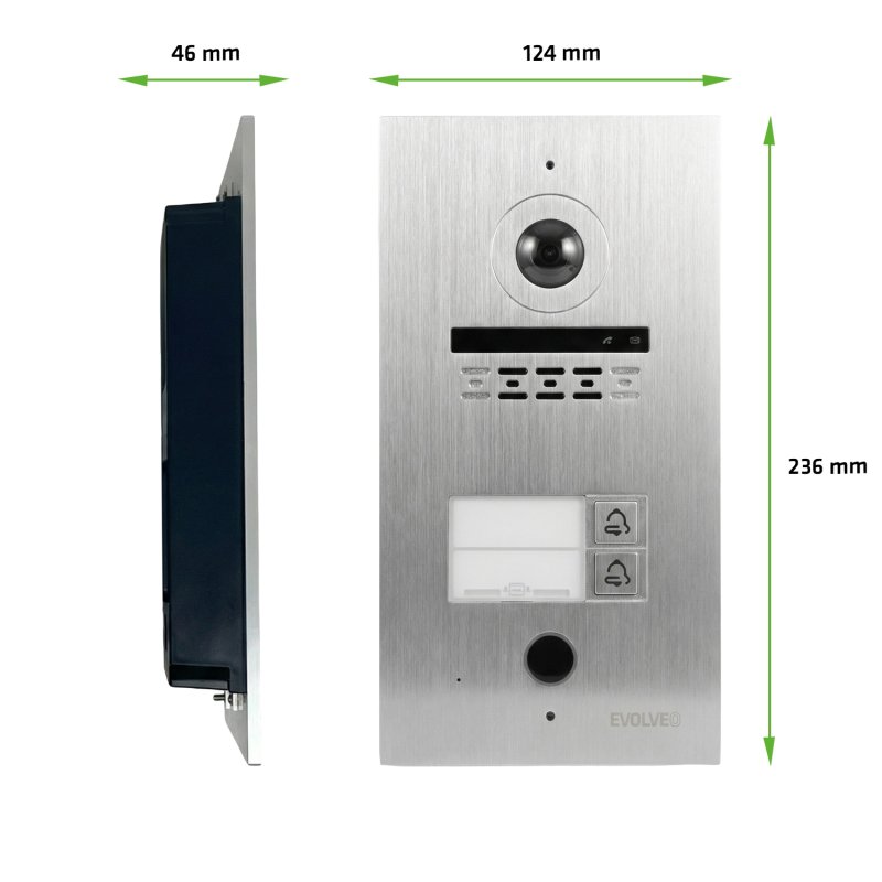 EVOLVEO DoorPhone ID-2, 2drátový videotelefon pro dva byty s RFID, otiskem prstu a podporou ONVIF ka - obrázek č. 10