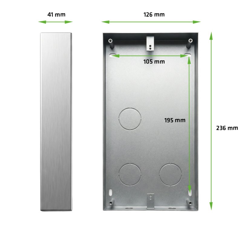EVOLVEO DoorPhone ID Kovová povrchová montážní krabice pro venkovní jednotku - obrázek č. 5