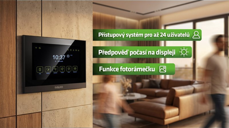 EVOLVEO DoorPhone AHD7 Plus – domovní videotelefon s čipovým odemykáním a mobilní aplikací - obrázek č. 2