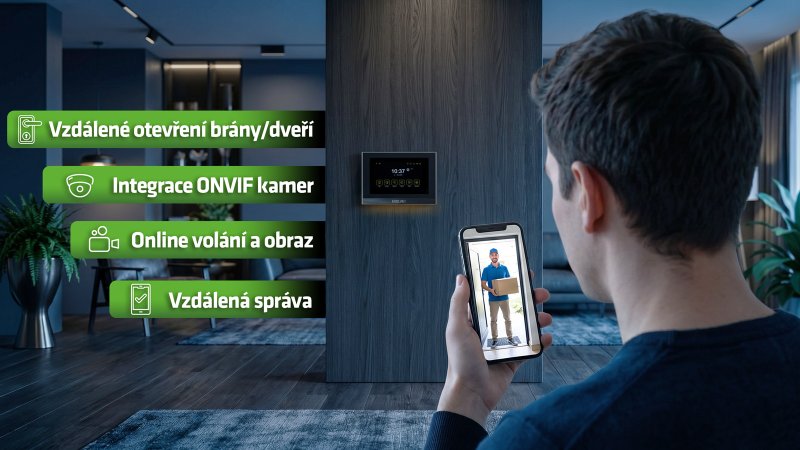 EVOLVEO DoorPhone AHD7 Plus – domovní videotelefon s čipovým odemykáním a mobilní aplikací - obrázek č. 4