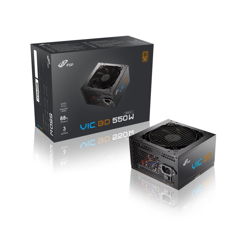 FSP VIC BD 550, 80PLUS BRONZE, ATX 3.1, 550W - obrázek produktu