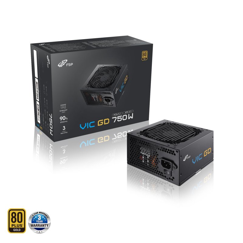 FSP VIC GD 750, 80PLUS GOLD, ATX 3.1, 750W - obrázek produktu