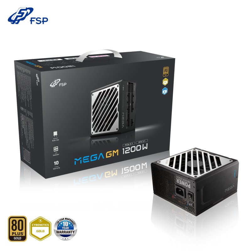 FSP MEGA GM / 1200W / ATX 3.1 / 80PLUS Gold / Modular / Retail - obrázek produktu