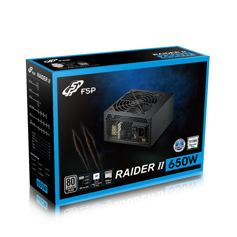 FSP/ Fortron RAIDER II 650W 80PLUS SILVER - obrázek č. 3