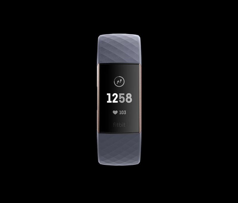 Fitbit Charge 3 - Rose Gold /  Blue Grey - obrázek č. 1