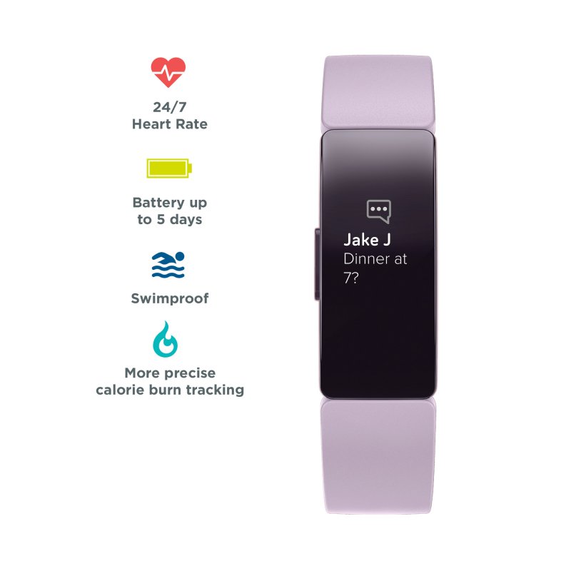Fitbit Inspire HR - Lilac - obrázek č. 2