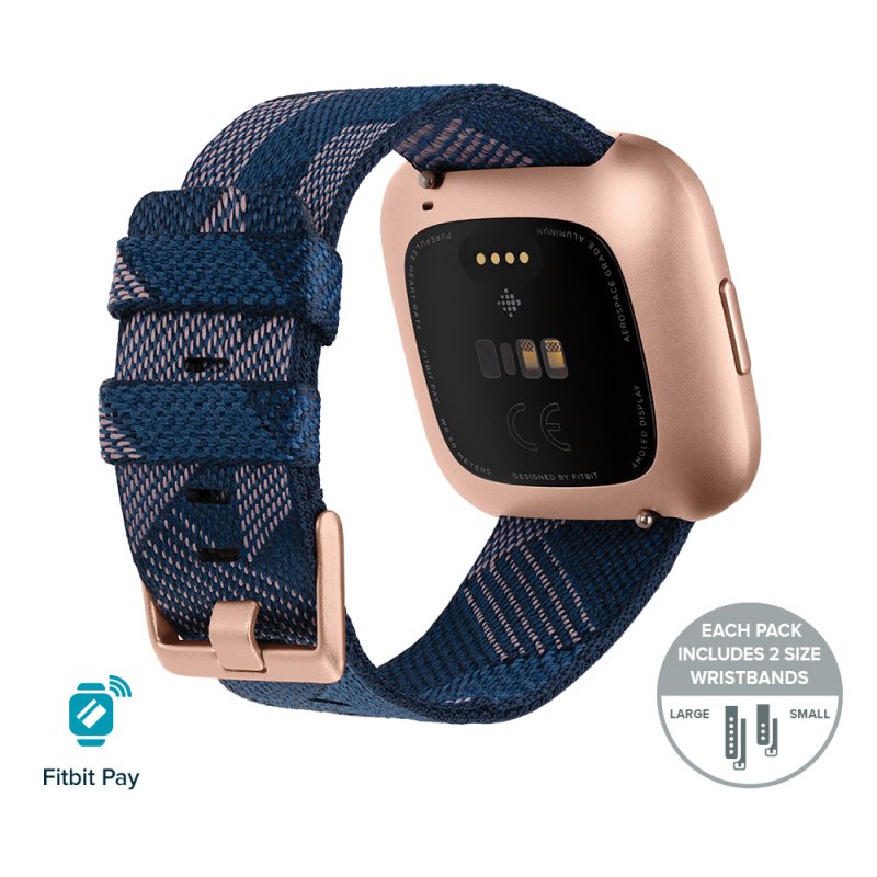 Fitbit Versa 2 Special Edition (NFC) - Navy & Pink Woven - obrázek č. 2