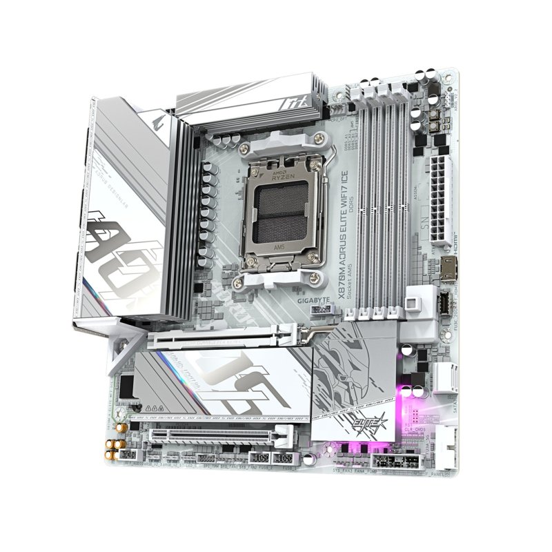 GIGABYTE X870M AORUS ELITE WIFI7 ICE / AM5 / mATX - obrázek č. 3