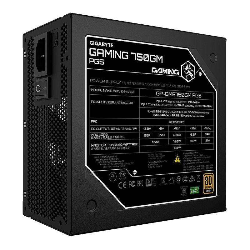 GIGABYTE GAMING 750W 80PLUS Gold Modular - obrázek č. 4