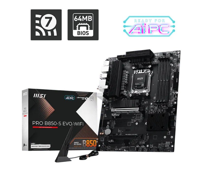 MSI PRO B850-S EVO WIFI / AM5 / ATX - obrázek produktu