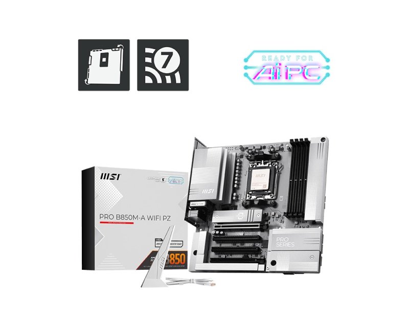 MSI PRO B850M-A WIFI PZ / AM5 / mATX - obrázek produktu