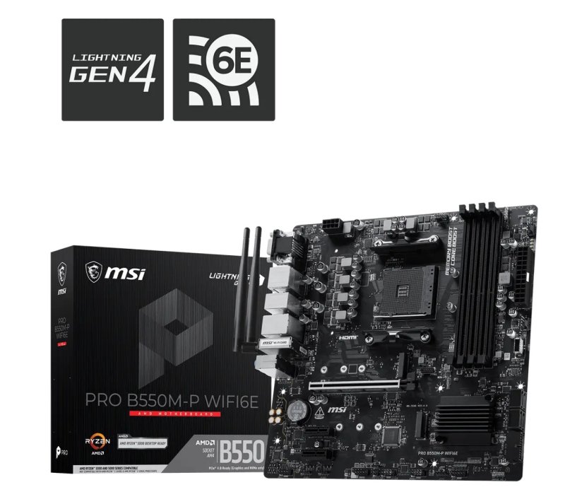 MSI PRO B550M-P WIFI6E / AM4 / mATX - obrázek produktu