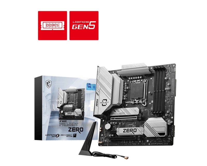 MSI B760M PROJECT ZERO / LGA 1700 / mATX - obrázek produktu