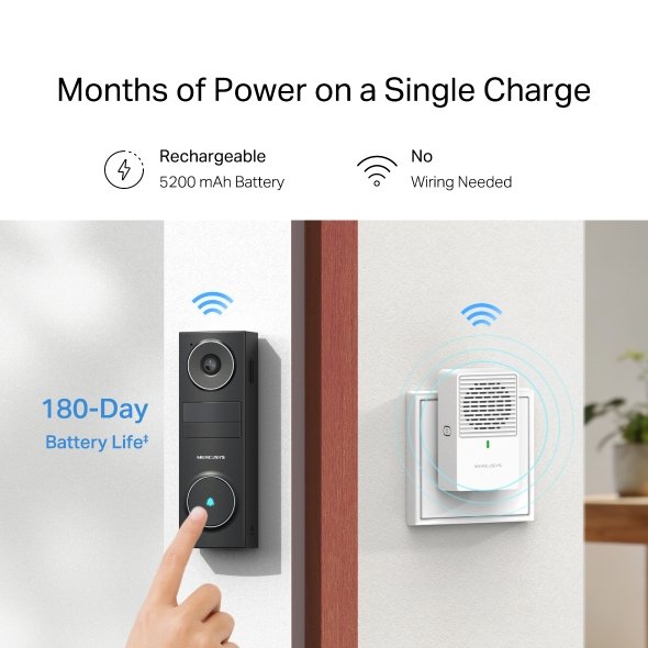 Mercusys MD210 Battery Video Doorbell - obrázek č. 5
