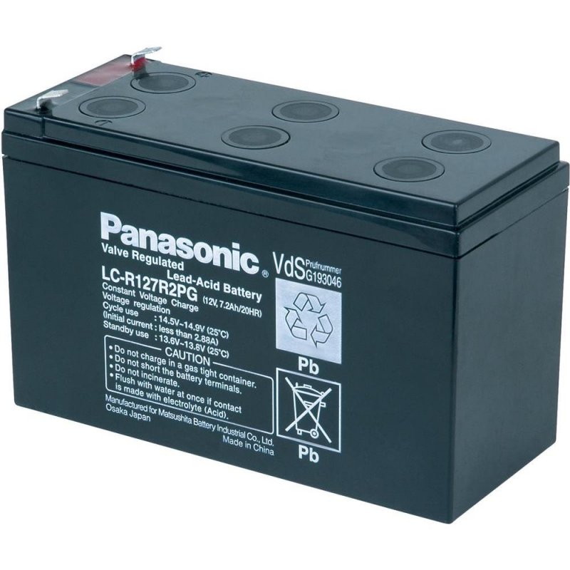 Panasonic olověná baterie LC-R127R2PG 12V 7,2Ah F1 - obrázek produktu